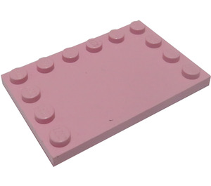 LEGO Rosa Fliese 4 x 6 mit Bolzen auf 3 Edges (6180)