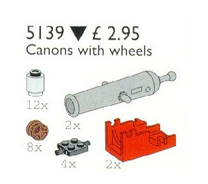 LEGO Pirate Cannon and Wheels Set 5139
