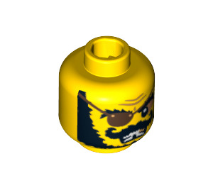 LEGO Pirate Captain Head (Safety Stud) (3626 / 10768)