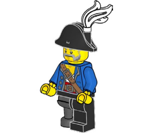 LEGO Pirat Kapten - Pearl Dark grå Peg Ben Minifigur