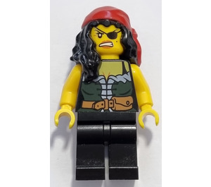 LEGO Pirat Chess Kvinna Pirat (Queen) Minifigur