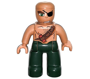 LEGO Pirát s Bald Hlava Figurka Duplo