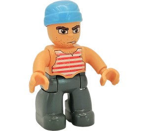 LEGO Pirat mit Blau Hut Duplo-Figur