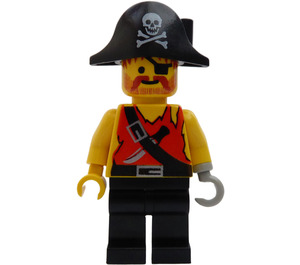 LEGO Pirat med Krog og Bicorne med hvid Kranium og Bones Minifigur