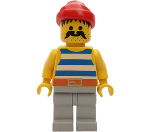 LEGO Pirate mit Groß Moustache und Grau Beine Minifigur