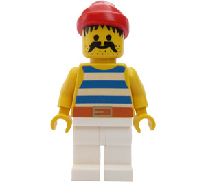LEGO Pirate mit Groß Moustache und Weiß Beine Minifigur