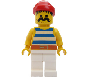 LEGO Pirate with Large Moustache and White Legs Minifigure