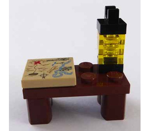 LEGO Pirates Advent kalender 6299-1 Subset Day 2 - Table with Lamp and Map