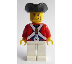 LEGO Pirates Chess Set Imperial Officer with Brown Eyebrows and Black Chin Dimple and Cheek lines Minifigure