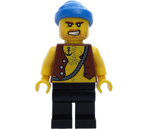 LEGO Pirates Chess Set Pirate avec Anchor Tattoo et Bleu Bandana Figurine