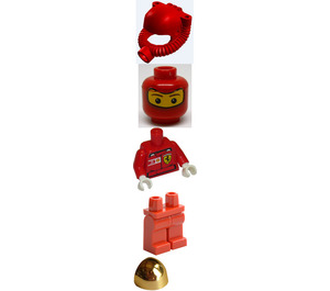 LEGO Pit Crew mit stickers Minifigur