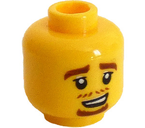 LEGO Pizza Costume Guy Minifigure Head (Recessed Solid Stud) (3626 / 62518)