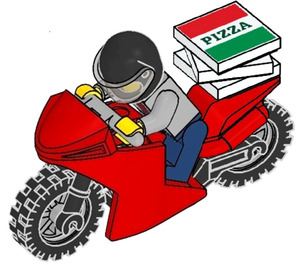 LEGO Pizza Delivery Biker 951909