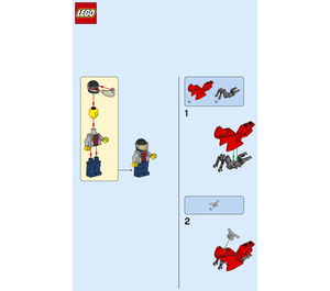 LEGO Pizza Delivery Biker 951909 Instruktioner