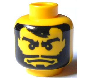 LEGO Plain Head with Beard (Safety Stud) (3626)