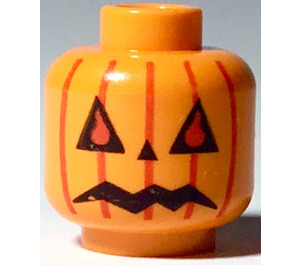 LEGO Plain Head with Pumpkin Decoration (Safety Stud) (3626 / 42223)