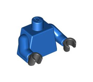 LEGO Schmucklos Minifig Torso mit Blau Arme und Schwarz Hände (973 / 76382)