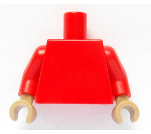 LEGO Plaine Rouge Torse avec Rouge Bras et Bronzer Foncé Mains (973 / 73403)