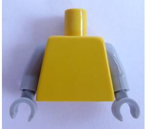 LEGO Schmucklos Torso mit Medium Stone Grau Arme und Medium Stone Grau Hände (76382)