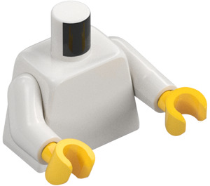 LEGO Plano Torso con Blanco Brazos y Amarillo Manos (76382 / 88585)