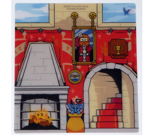LEGO Plastique Lenticular Backdrop avec Gryffindor Common Room (104681)
