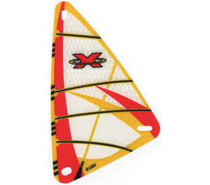 LEGO Plastic Sail 9 x 15 with Red Xtreme Team Logo Decoration