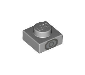 LEGO Plate 1 x 1 med Octagon og Sirkel i dark grey (3024 / 42803)