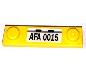 LEGO Plate 1 x 4 with Two Studs with AFA 0015 Sticker with Groove (41740)