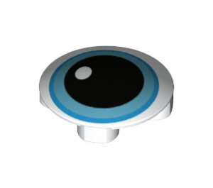 LEGO Plate 2 x 2 Round with Rounded Bottom with Blue Eyeball (2654 / 75813)