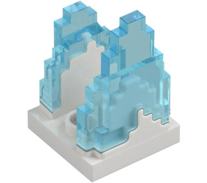 LEGO Plate 2 x 2 with Marbled Transparent Blue Fire (41685)