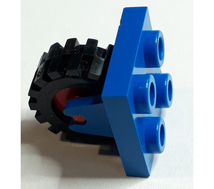 LEGO Plate 2 x 2 with Wheel Holder with Red Wheel and Black Tire Offset Tread
