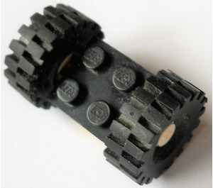LEGO Plate 2 x 2 with White Wheels with Black Tires 4084