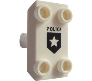 LEGO Plaat 2 x 3 met Horizontaal Staaf met 'Politie' en Star (30166)