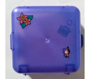 LEGO Play Cube Box 3 x 8 with Hinge with Flower and butterfly on outside, camera on inside Sticker (64462)