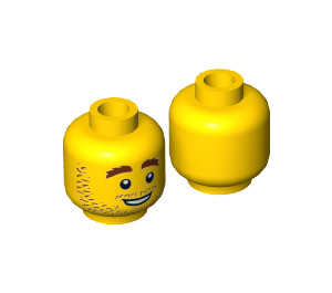 LEGO Plumber Joe Minifigure Head (Recessed Solid Stud) (3626 / 16147)