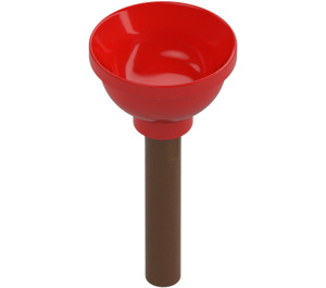 LEGO Plunger con Reddish Marrón Asa (11459)