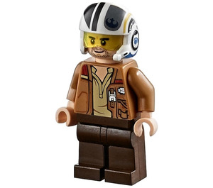 LEGO Poe Dameron mit Medium Dark Fleisch Jacke und Helm Minifigur