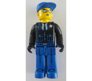 LEGO Police - Blue Legs, Black Jacket, Blue Cap, Sunglasses Minifigure
