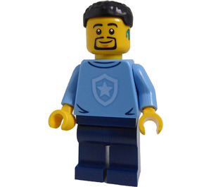 LEGO Politie Cadet, Mannelijk (Zwart Kort Curly Haar) Minifiguur