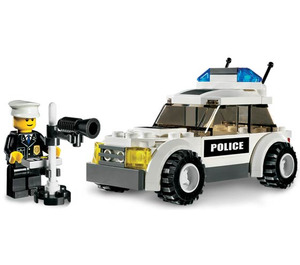 LEGO Police Car (Zwart/groene sticker) 7236-1