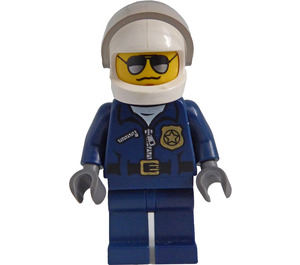 LEGO Police Helicopter Pilot with Badge and Black Belt Minifigure