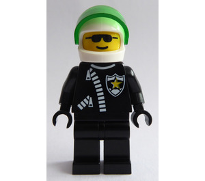 LEGO Policía Helicóptero Piloto con Sheriff Estrella Minifigura