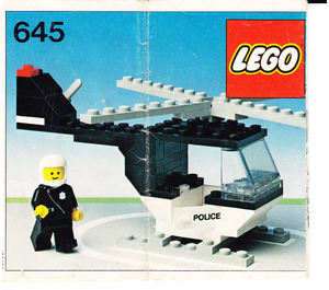 LEGO Police Helicopter Set 645-1 Instructions
