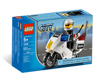 LEGO Police Motorcycle Set (Black/Green Sticker) 7235-1 Packaging
