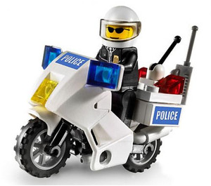 LEGO Police Moto (Autocollant bleu) 7235-2