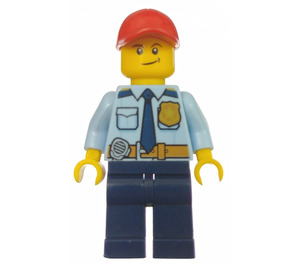 LEGO Politie agent in Rood Pet Minifiguur