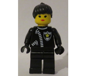 LEGO Agente de policía en Zipped Traje con Coleta Minifigura