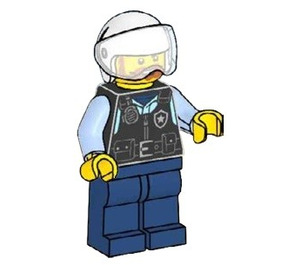 LEGO Policejní důstojník - Pilot Minifigurka