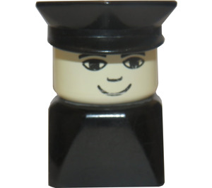 LEGO Politibetjent med Svart Base Minifigur