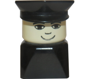 LEGO Politie Officer met Zwart Basis minifiguur
